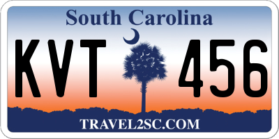 SC license plate KVT456