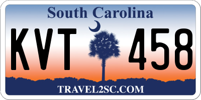 SC license plate KVT458