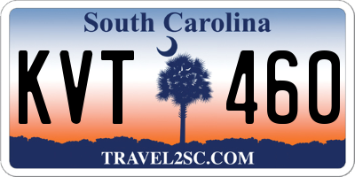 SC license plate KVT460