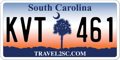 SC license plate KVT461