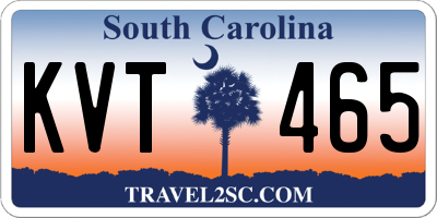 SC license plate KVT465