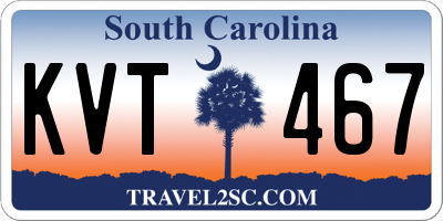 SC license plate KVT467