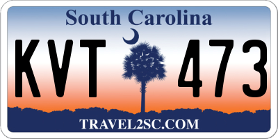SC license plate KVT473