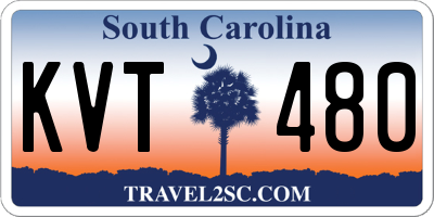 SC license plate KVT480