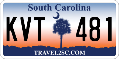 SC license plate KVT481