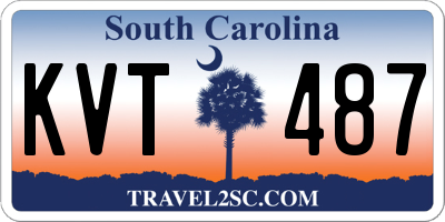 SC license plate KVT487