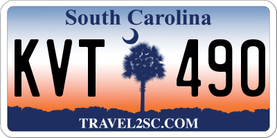SC license plate KVT490