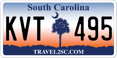 SC license plate KVT495