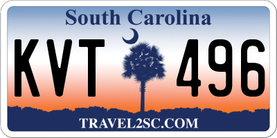 SC license plate KVT496