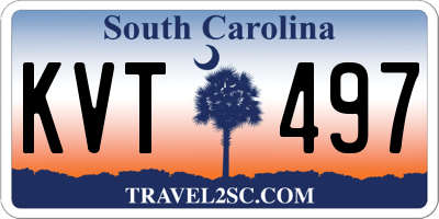 SC license plate KVT497