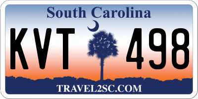 SC license plate KVT498