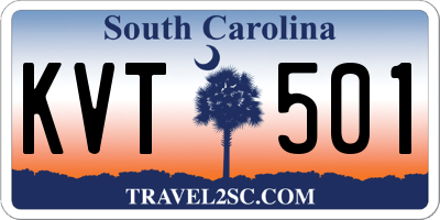 SC license plate KVT501