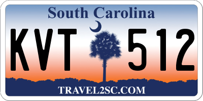 SC license plate KVT512