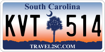 SC license plate KVT514