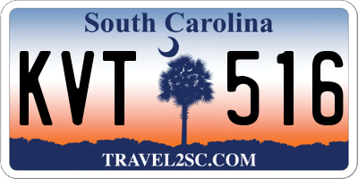 SC license plate KVT516