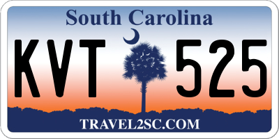 SC license plate KVT525