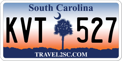 SC license plate KVT527