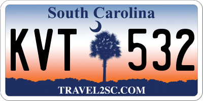 SC license plate KVT532