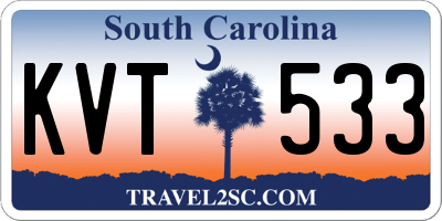 SC license plate KVT533