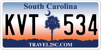 SC license plate KVT534