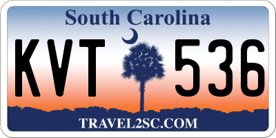 SC license plate KVT536