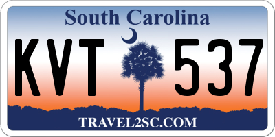 SC license plate KVT537