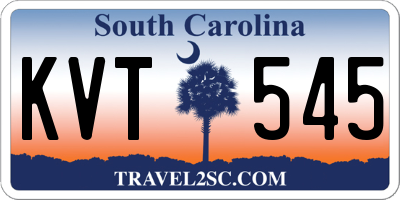 SC license plate KVT545