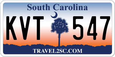 SC license plate KVT547