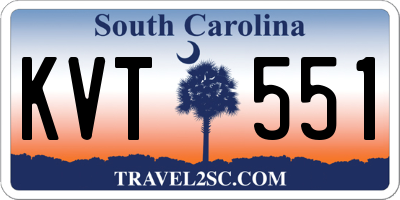 SC license plate KVT551