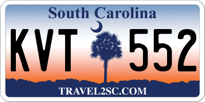 SC license plate KVT552