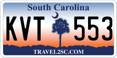 SC license plate KVT553