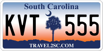SC license plate KVT555