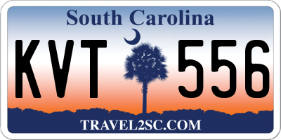 SC license plate KVT556