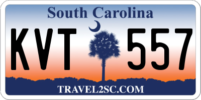 SC license plate KVT557