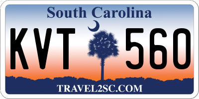 SC license plate KVT560