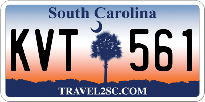 SC license plate KVT561
