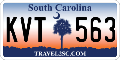 SC license plate KVT563