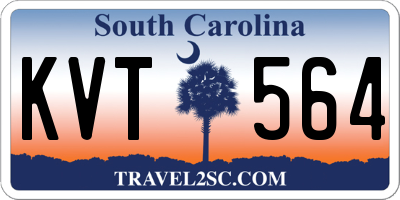 SC license plate KVT564