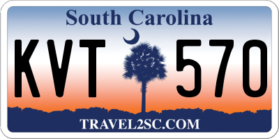 SC license plate KVT570