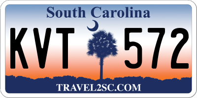 SC license plate KVT572