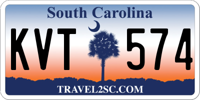 SC license plate KVT574