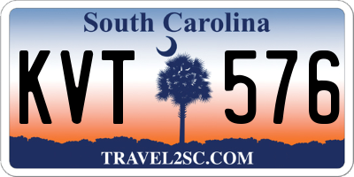 SC license plate KVT576
