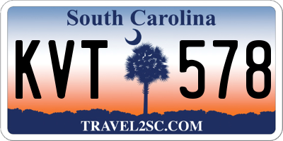 SC license plate KVT578