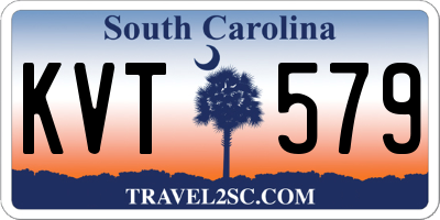 SC license plate KVT579