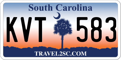 SC license plate KVT583