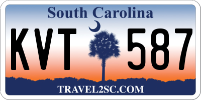 SC license plate KVT587