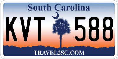 SC license plate KVT588
