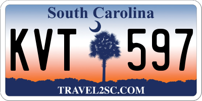 SC license plate KVT597