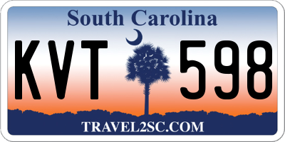 SC license plate KVT598
