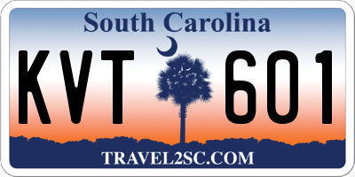SC license plate KVT601